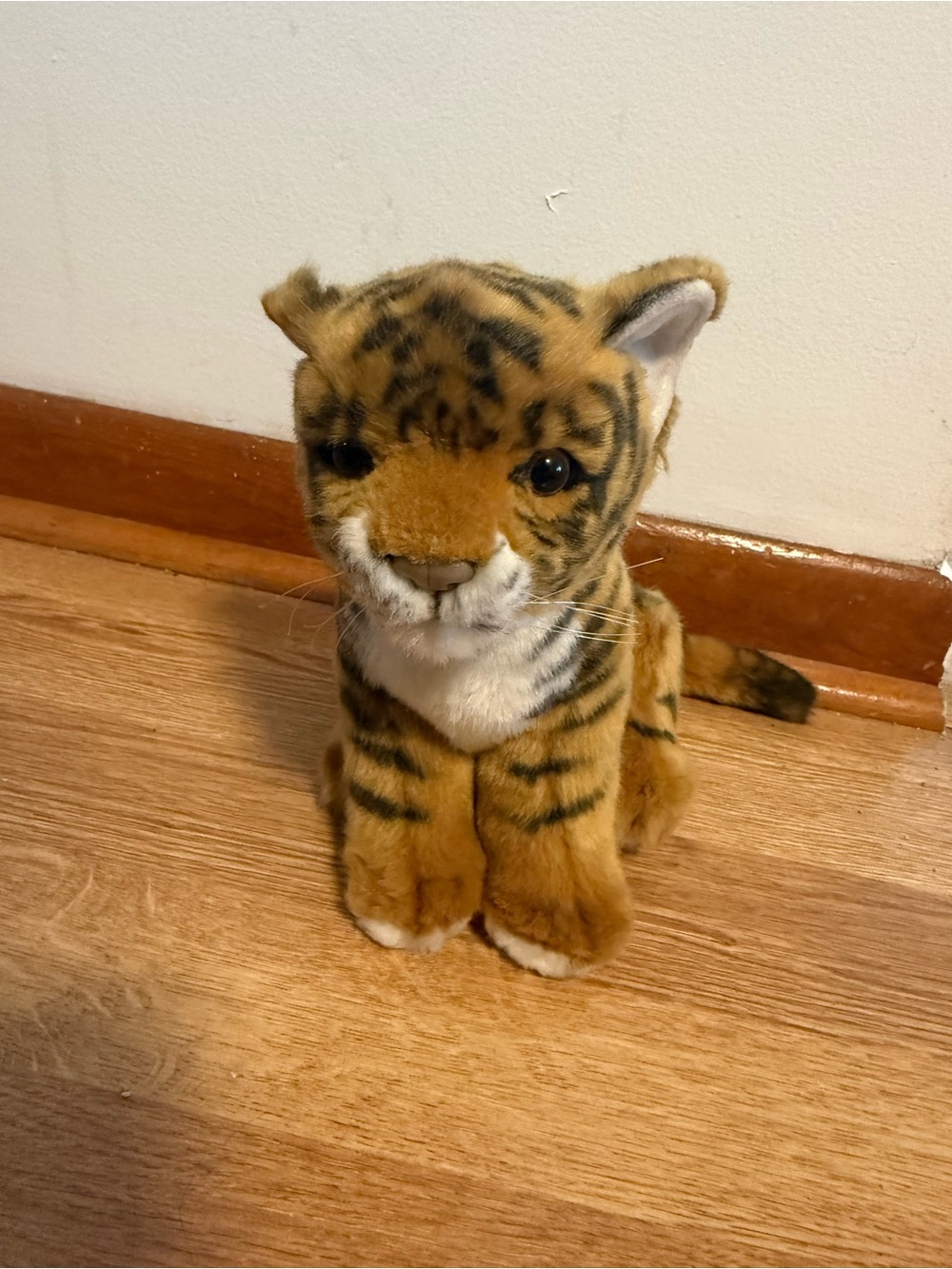 HANSA Creation Tiger Cub Plush Realistic Stuffed Animal Orange Black Striped
